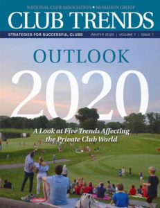 Club Trends Winter 2020: 5 Trends Affective the Private Club World