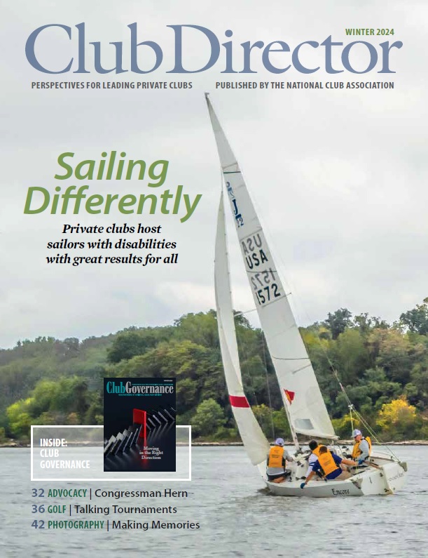 Club Director Winter 2024 Sailing Differently The National Club   CD Cover WIN24 